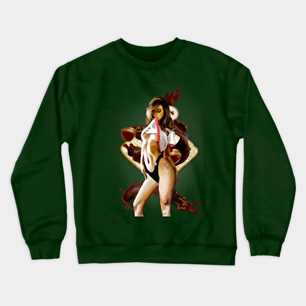 Noootella Girl Crewneck Sweatshirt by stefania.paints